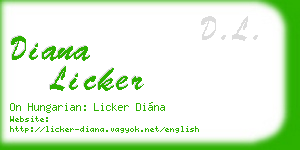 diana licker business card